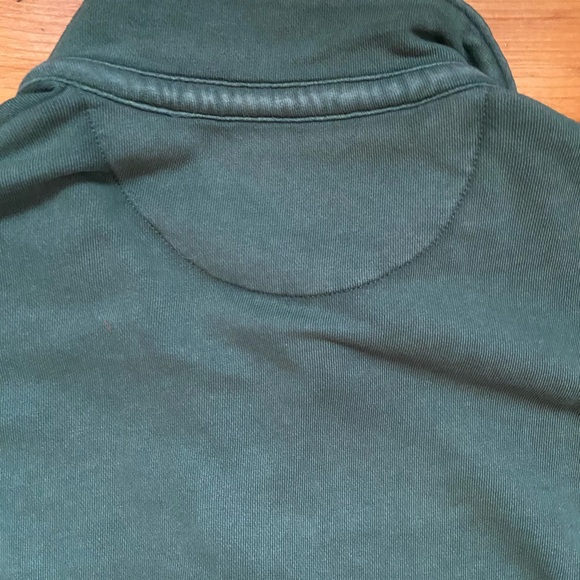 aerie Oversized Green Pullover V Neck Collared Sweatshirt Size Medium - Picture 6 of 12